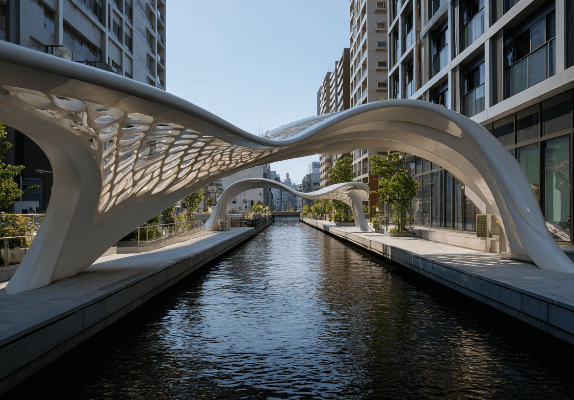 chappygo_Reimei_Kobashi_pedestrian_bridge_in_Tokyo_flowing_wh_296e3d05-748b-4f4a-8d83-5f5024bc7e24_0